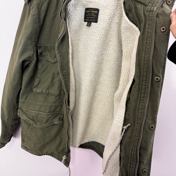 Lucky Brand size M Army Green Jacket with Removable Sherpa Liner - Picture 5 of 7